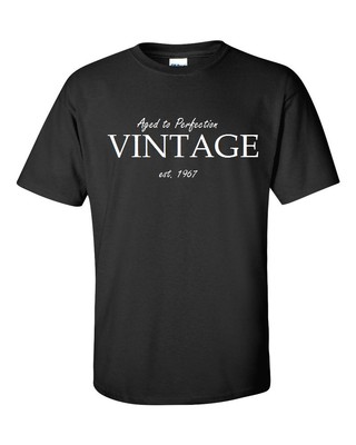 Aged Perfection Vintage EST 1967 Cotton T-shirt Funny Birthday Gift Shirt S -5XL