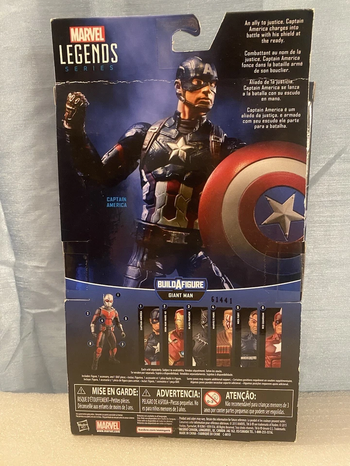 Marvel Legends Guerra Civil Capitán América Gigante Ant-Man Construye una figura CABEZA BAF Foto 3 de 3