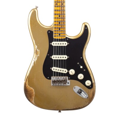 Fender Custom Shop 1957 Stratocaster reissue heavy relic in Aztec Gold