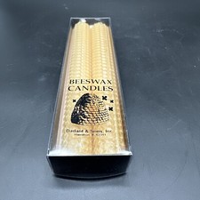 Beeswax Candles Dadant & Sons 8”Honeycomb Classic Beige Box Of 2 NIB Made In USA