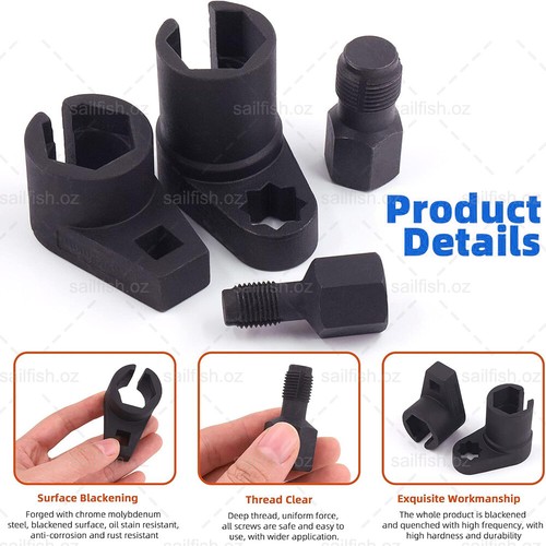 5-Piece Oxygen Sensor Socket Wrench O2 Tool Remover/Installer Vacuum Switch Tool - Picture 10 of 12