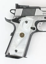 Pachmayr 1911 Gov't Custom Series Brilliant White Pearl Grip Panels - 62001