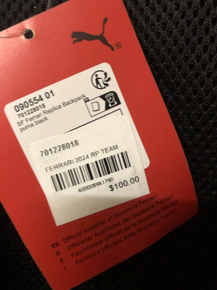 Mochila Ferrari x Puma negra/amarilla Foto 3 de 4