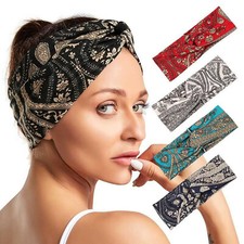 Haarband Damen Stirnband Winter Stretch Bandana Kopfschmuck strick Sport Knoten