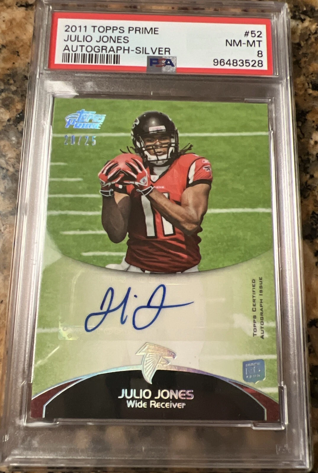 Julio Jones Topps Prime #52 Autograph-Silver