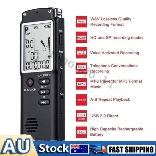 Digital 360° Voice Recorder Audio Sound Dictaphone Recording Pen MP3 Player - Picture 1 of 12