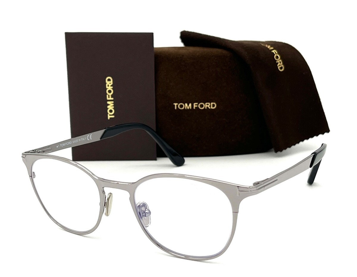 Tom Ford FT5732-B 014 Light Ruthenium / Blue Block 52mm