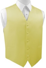Men's XS - 6XL. Italian Design. Canary Satin Formal, Wedding, Prom Tuxedo Vest.