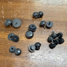 20pc Piano Black Rubber Head Nail Button/Cabinet Bumper Assortment