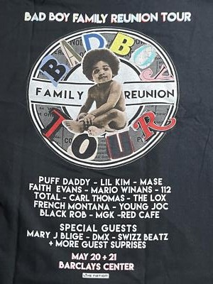 Notorious BIG Baby x Bad Boy Family Reunion Tour - M | eBay