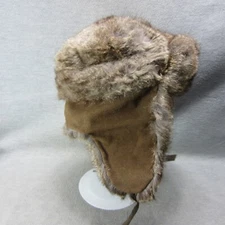 Vintage North King Fur Trapper Rabbit Fur Hat Ushanka Brown