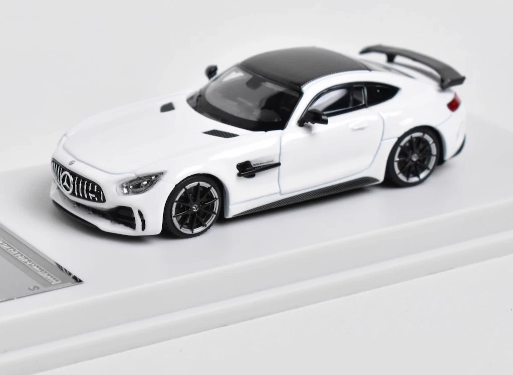 MJ 1:64 White AMG GTR Coupe Super Racing Sport Model Diecast Metal Car