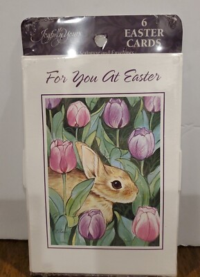 Vintage Easter Cards ''For You At Easter  Bunny - Pack of 6 New Joyfully Yours