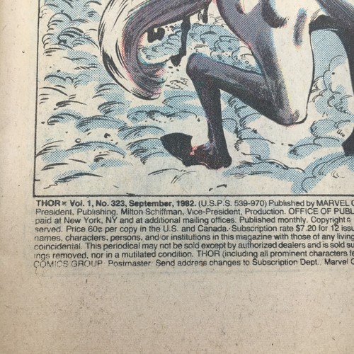 Marvel Thor #323 (1982) Vol 1 Comic Book – Bronze Age Mighty Thor Issue - Picture 2 of 4