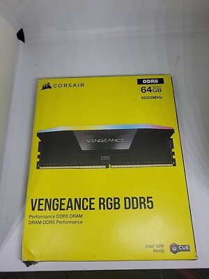 CORSAIR Vengeance RGB 64GB (2 x 32GB) 288-Pin PC RAM DDR5 6000 (PC5 48000) Deskt