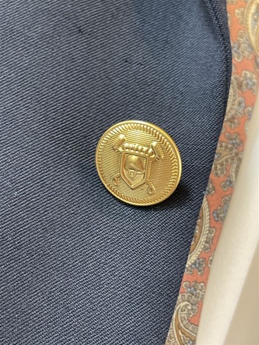 Chaps 42R Navy Blue 100% Wool Polo Gold Button 2Btn Blazer Jacket Sport Coat - Picture 4 of 11