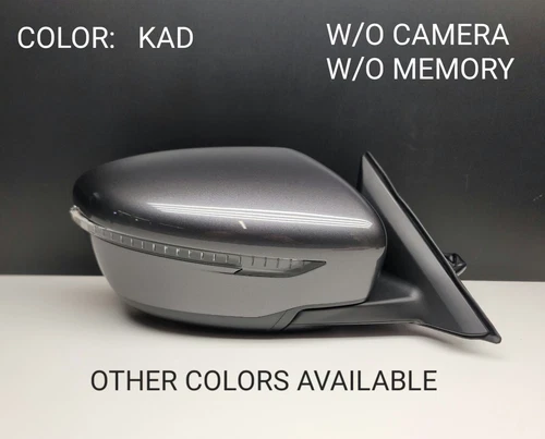 Passenger Side View Power Mirror for 17-18 Nissan Rogue Heated Signal COLOR KAD