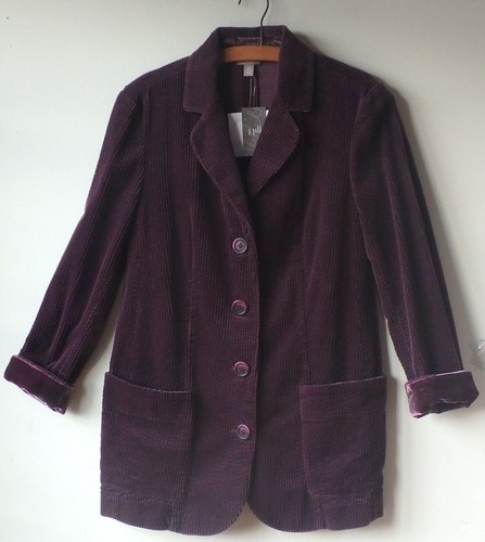 J.Jill Tumbled Cord Jacket XSP NWT $89 Boyfriend Jacket FIG - Picture 6 of 10