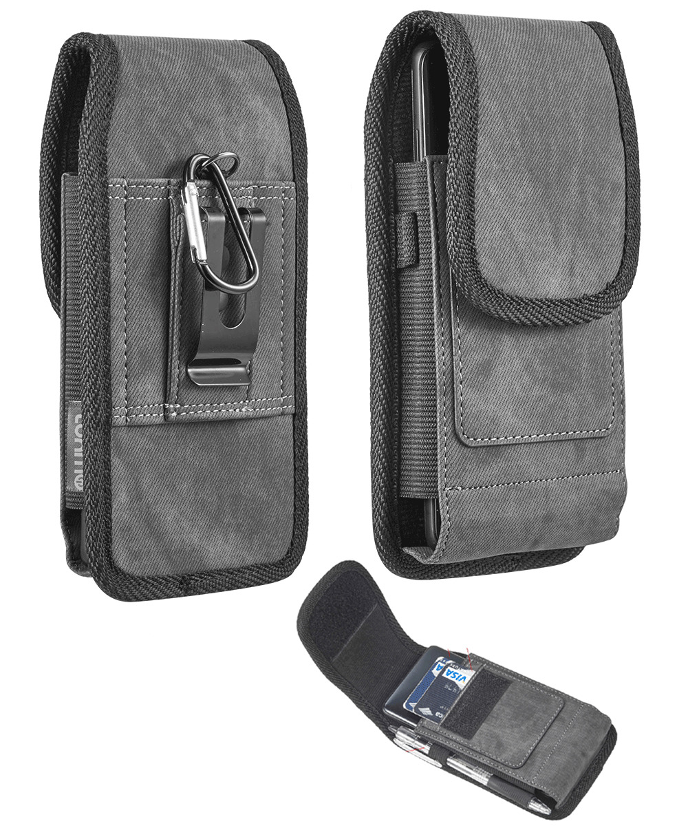 Cell Phone Pouch Tactical Holster Metal Belt Clip Loop Rugged Case (6  sizes)