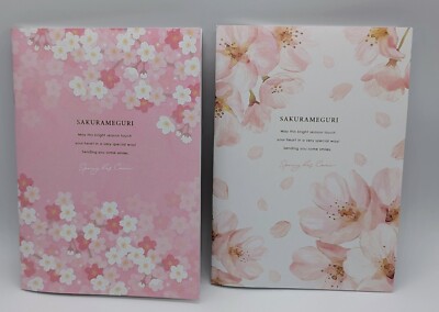 Notebook A5 size saddle-stitched cherry blossom pattern set of 2 kinds Sakura Jp