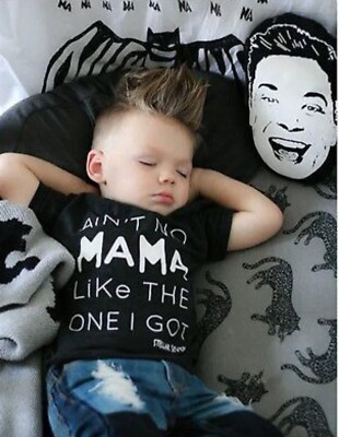 Boy s Aint No Mama Like The One I Got Denim 2 Pc Outfit