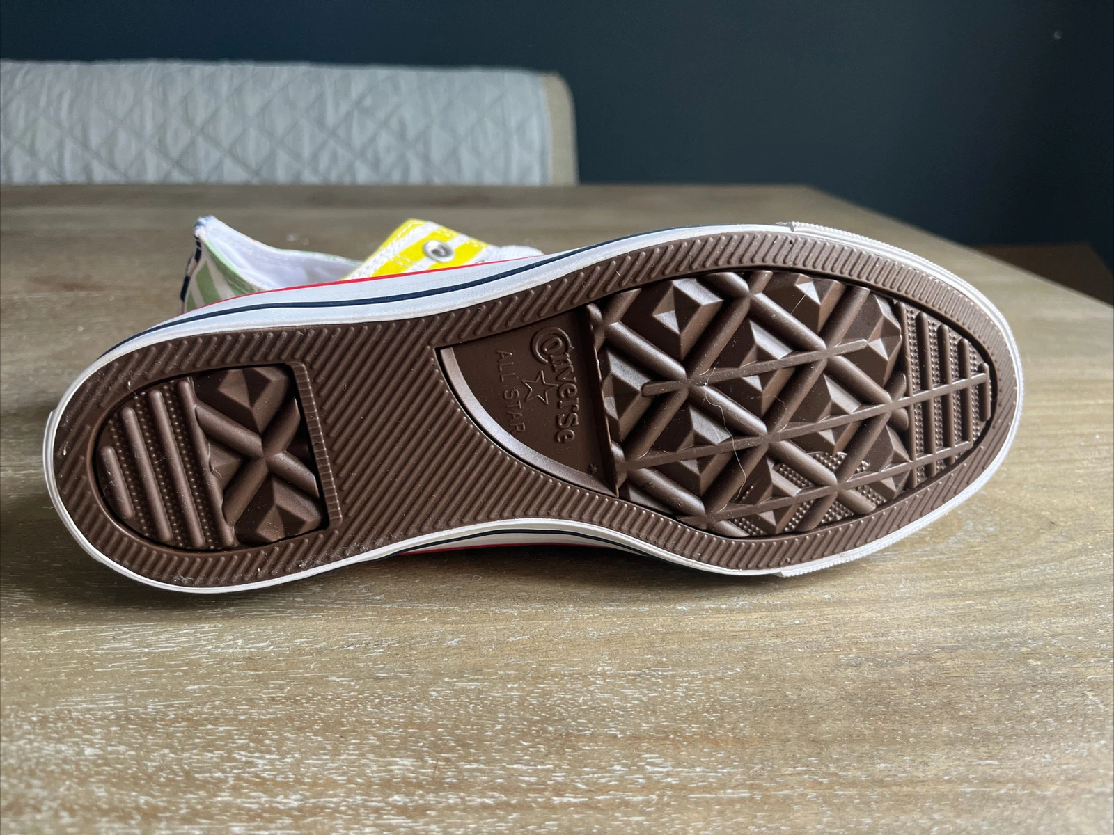 Scarpe basse in tela arcobaleno Converse Chuck Taylor All Stars taglia 5 nuove 164838c rare