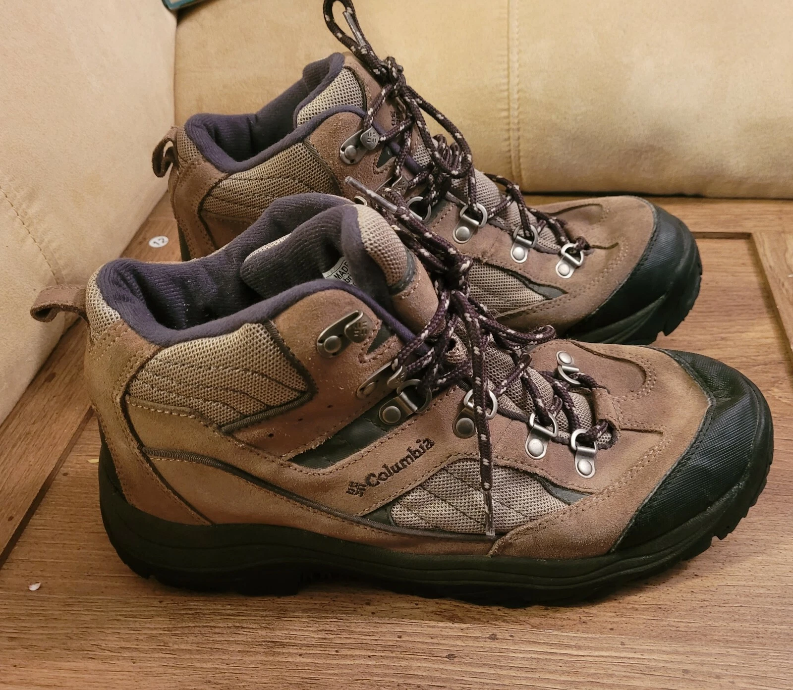 Columbia Razor Ridge Mid II Men Size 11.5 Waterproof Hiking Boots Tan BM3155-250
