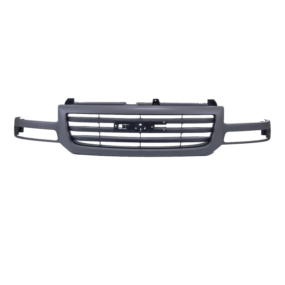 Fit 2003-2007 GMC Sierra 1500 Pickup Truck Dark Gray/High Gloss Black Grille Foto 3 de 4