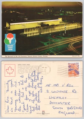 c26681 100 Fountains Science Centre Toronto Ontario Kanada Postkarte 1976 Briefmarke