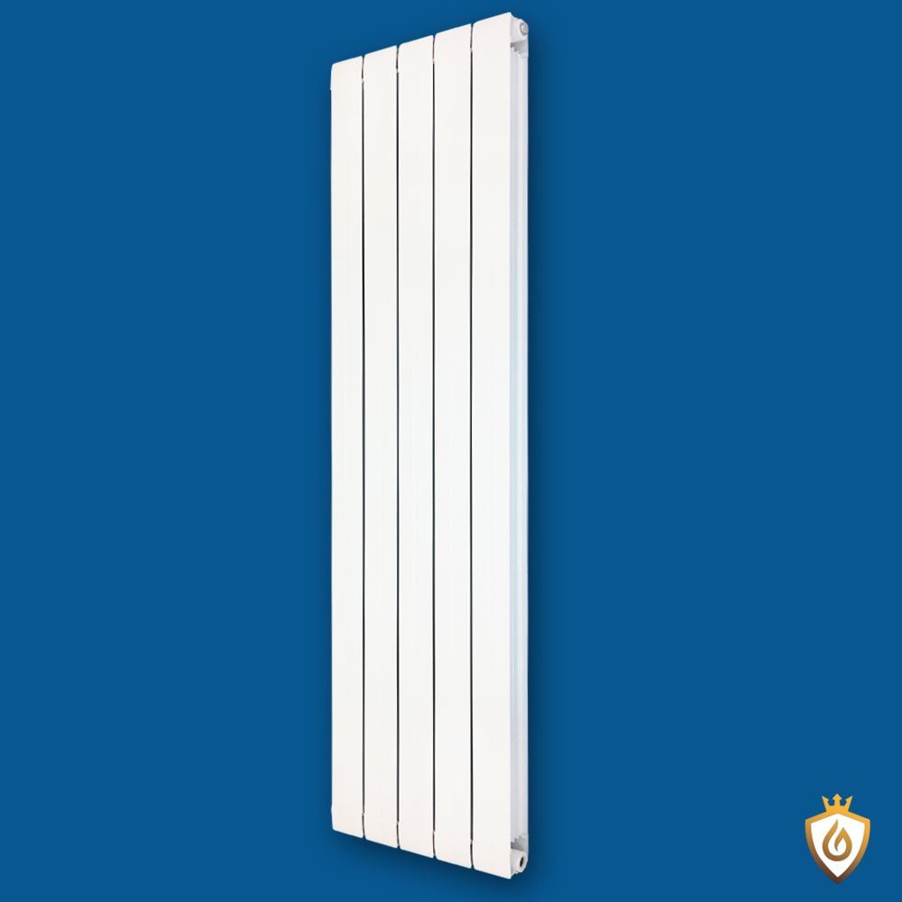 White Aluminium Designer Radiator Vertical Heater 405mm x 1800mm 5876 BTUs