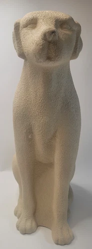 Rare Vintage Haeger Pottery - Textured Ceramic Labrador Retriever 18 1/2" Tall