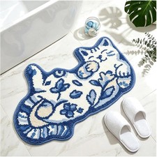 Playful Cat-Shaped Bath Rug - Water-Resistant  Easy-Care Gift for Cat Lovers