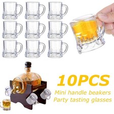10x Mini Beer Mugs Shot Glasses Beer Glasses Plastic Mug Shot Tasting-- Y2A1