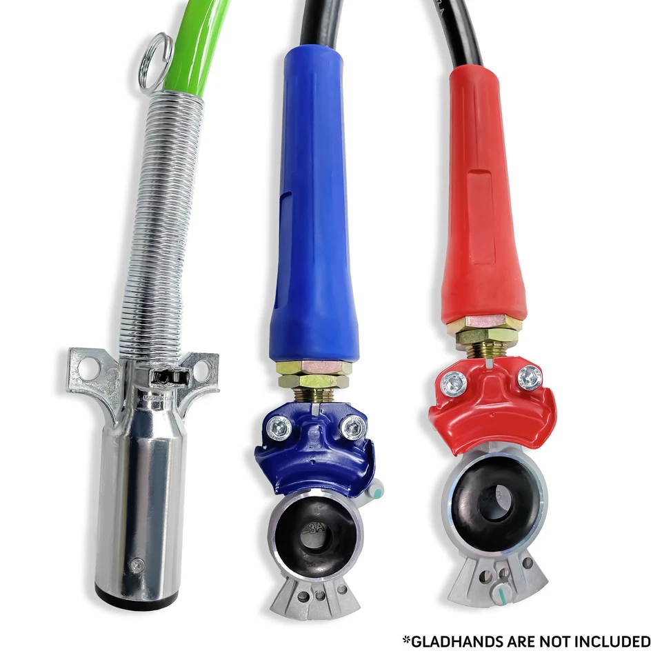 15ft 3 in 1 ABS & Air Line Hose Wrap 7 Way Electrical Cable Semi Truck Trailer - Изображение 3 из 4