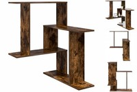 Eckregal Wandregal Raucheiche 67X67X87 Cm Holzwerkstoff