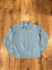 Vintage 60s JC Penney's Towncraft Mens Sz M Shirt Loop Collar Rockabilly