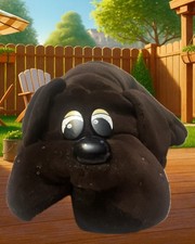 Vintage 1985 Tonka Pound Puppies 8" Chocolate Dark Brown Plush Puppy