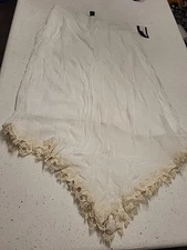 VTG Brand New IN I.N. Studio Maxi Skirt White Boho With Crocheted Bottom XL