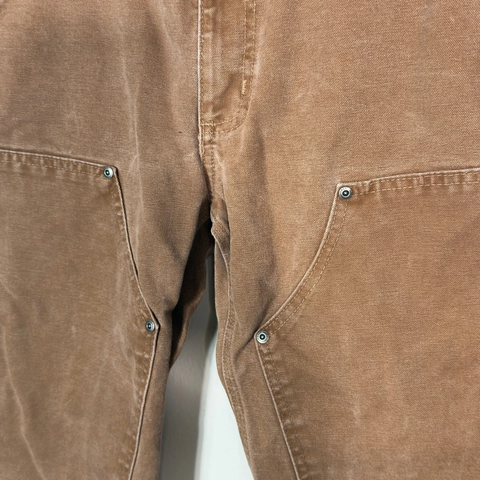 Брюки плотника женские Carhartt WB136 BRN для тяжелой работы универсальные до колена коричневые - Изображение 3 из 4