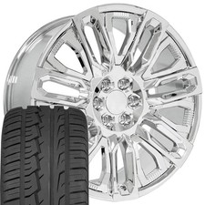 Oe Wheels Cv57 24x10 Chrome Rims 30535r24 As Tires Set 6x139.7 31et