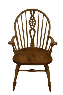Ethan Allen Farmhouse Pine Dining Armchair Bowback Pine #23-6002A