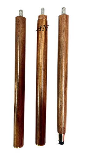 Bastón de madera marrón 37,2" - Bastón de madera con mango de latón León dorado -... - Imagen 5 de 8