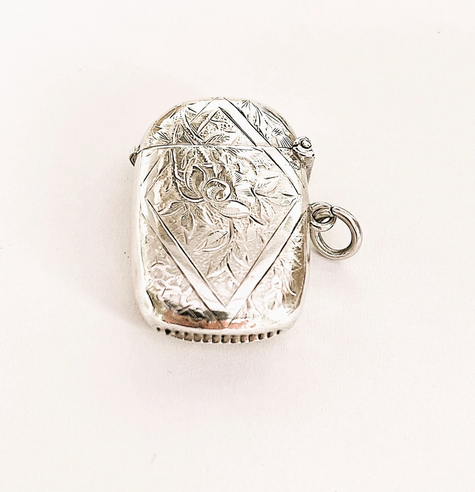 Unusual Edwardian Solid Silver Petite Vesta Case - Birmingham 1905 - A/F - Image 2 of 4