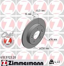 2x ZIMMERMANN Bremsscheibe Hinterachse für VOLVO