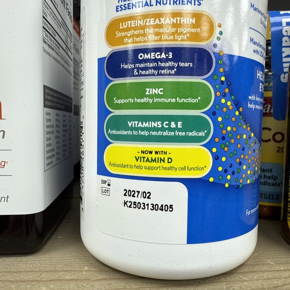 Bausch & Lomb Ocuvite Adulto 50+ Suplemento Vitamínico y Mineral para Ojos - 150 Cápsulas Blandas Foto 3 de 3