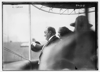Photo:Enrico Caruso on Ship Deck 1915-1920