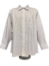 Chaps Men's Classic Fit Executive Dress Shirt 100% Cotton Pink Blue Sz 17 32/33