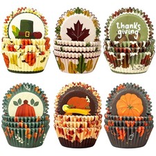 Thanksgiving Day Standard Cupcake Liners 300-Count Food Grade Gradient Design...