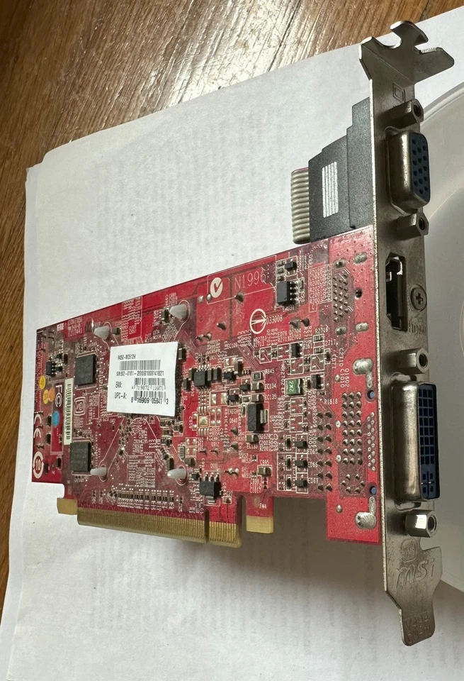 MSI ATI Radeon HD 4350 512MB DDR2 PCIe x16 Graphics Card P/N:R4350-MD512H Tested - Image 4 of 4