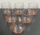 (6)  MacBeth Evans Juice Glasses  Pink Depression ~ 3” Vintage Tumblers